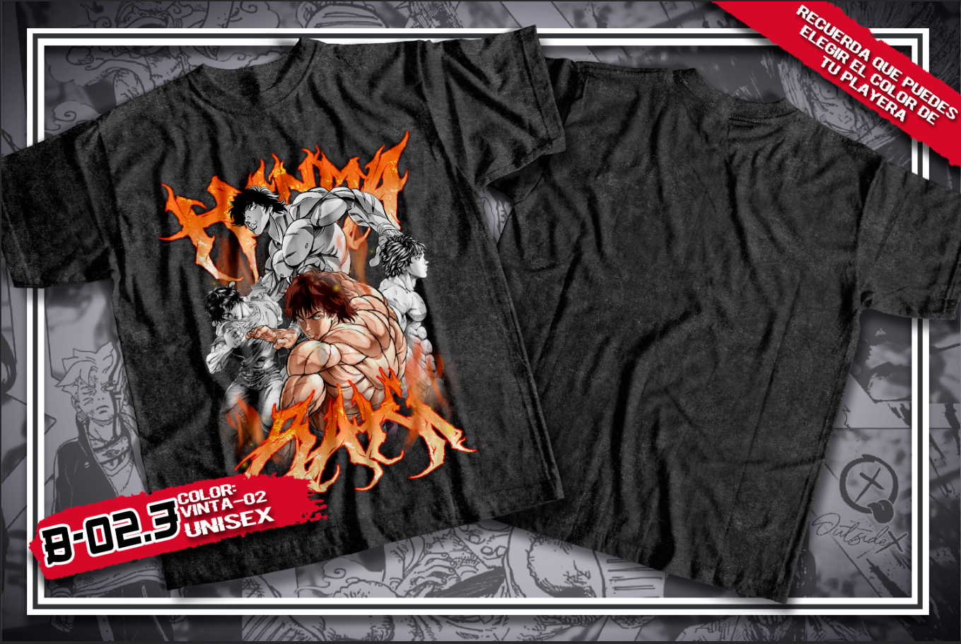 CAMISETA BAKI HANMA