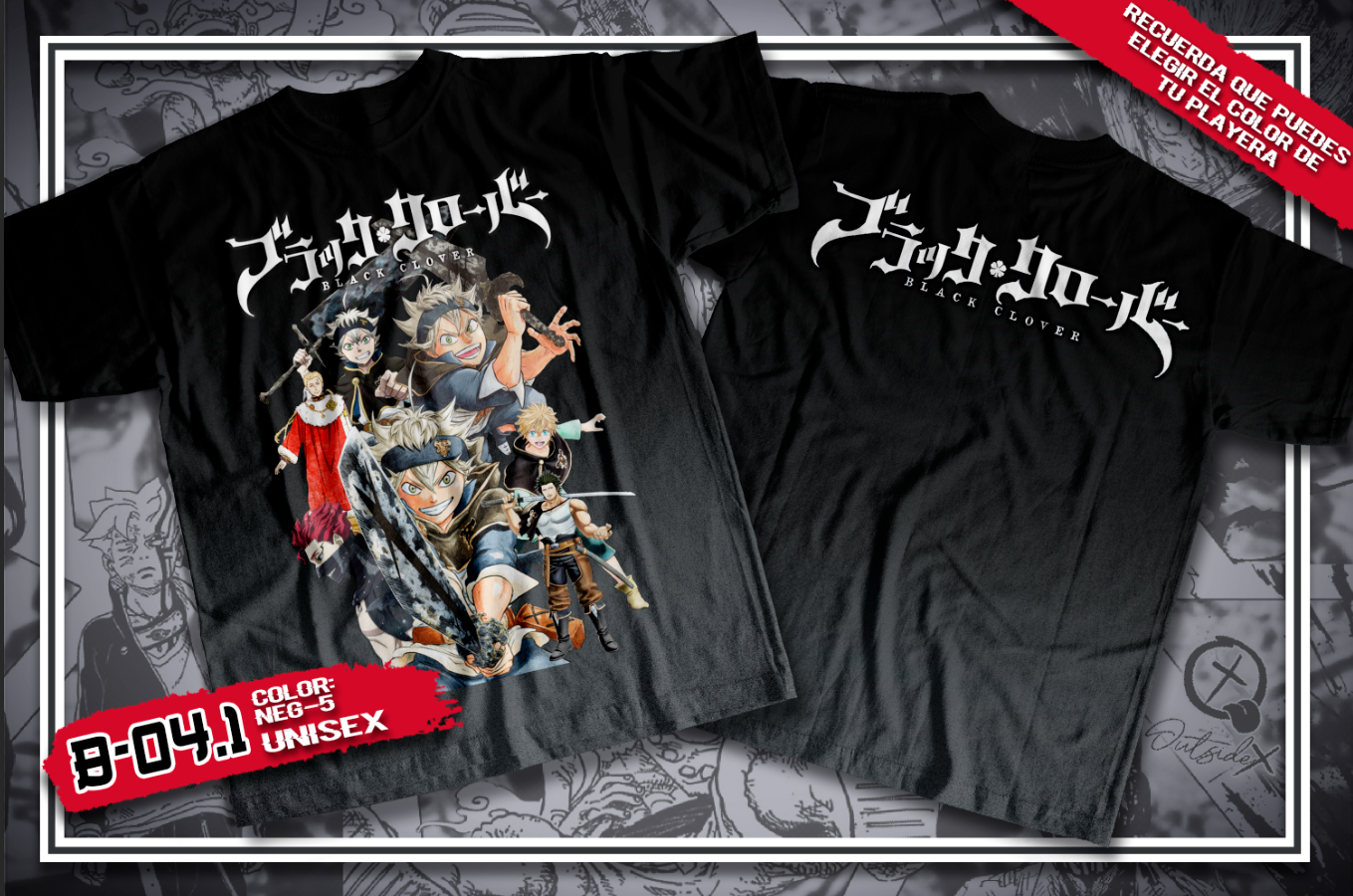 CAMISETA BLACK CLOVER