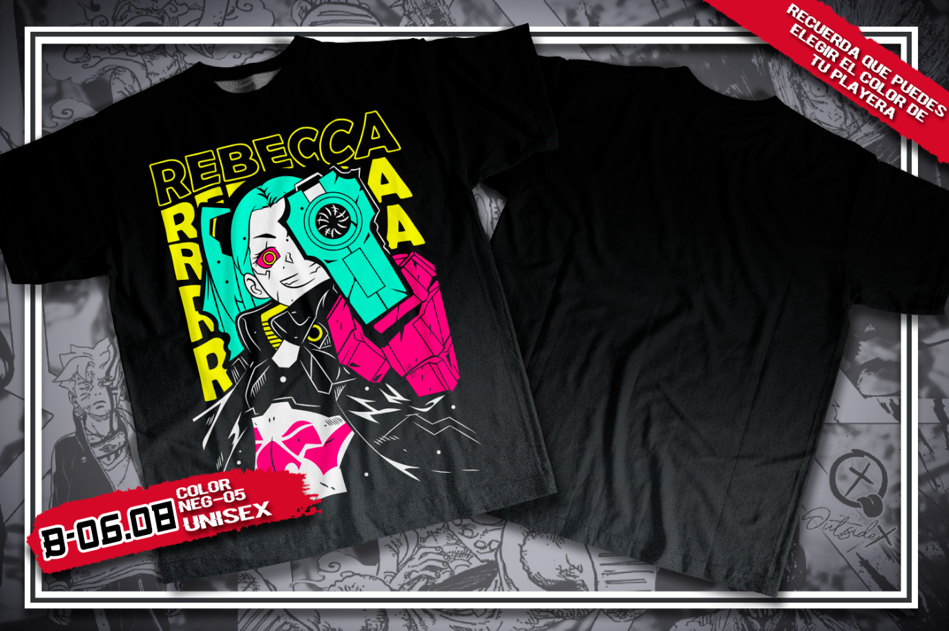 CAMISETA REBECCA CYBERPUNK